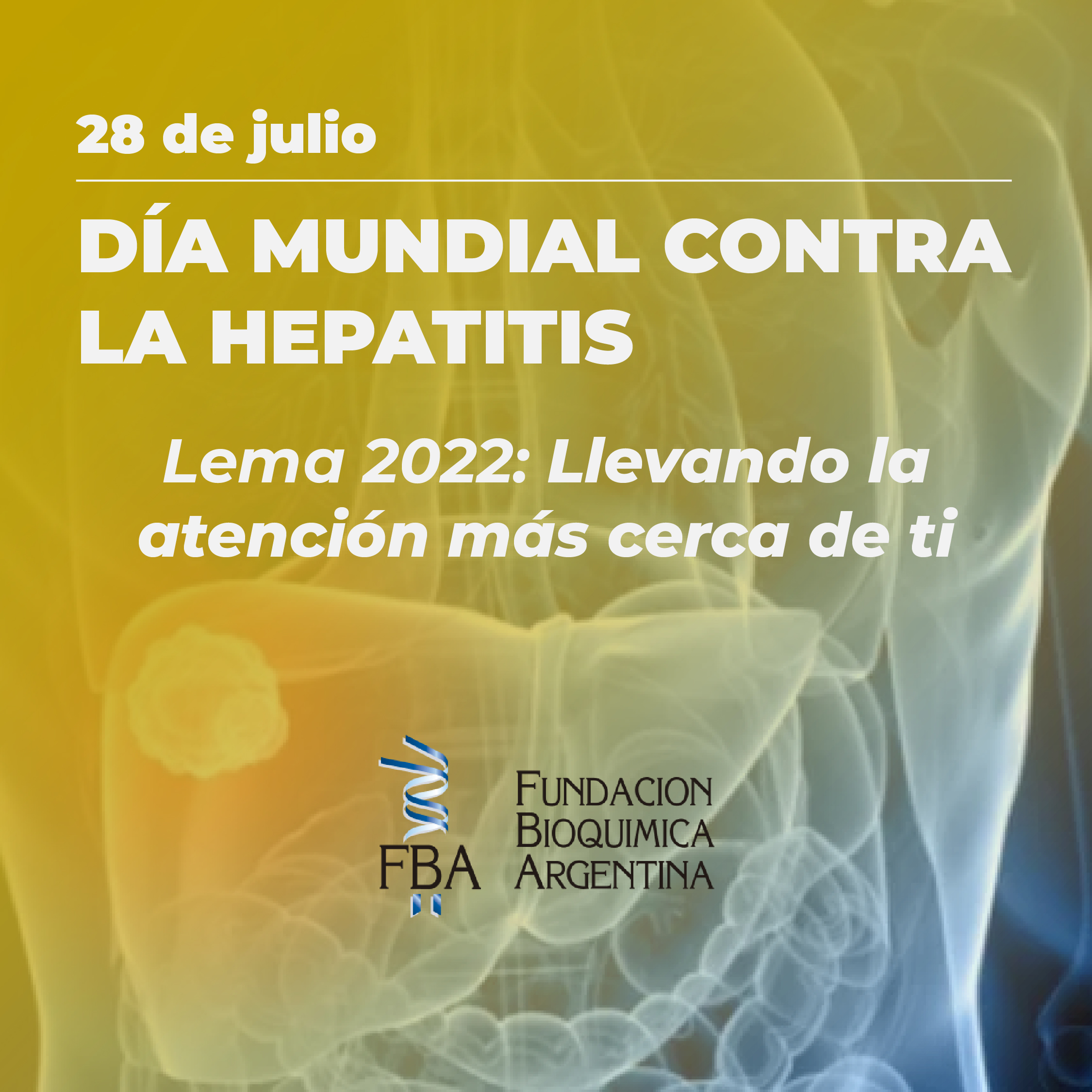28 de julio: Día Mundial contra la Hepatitis